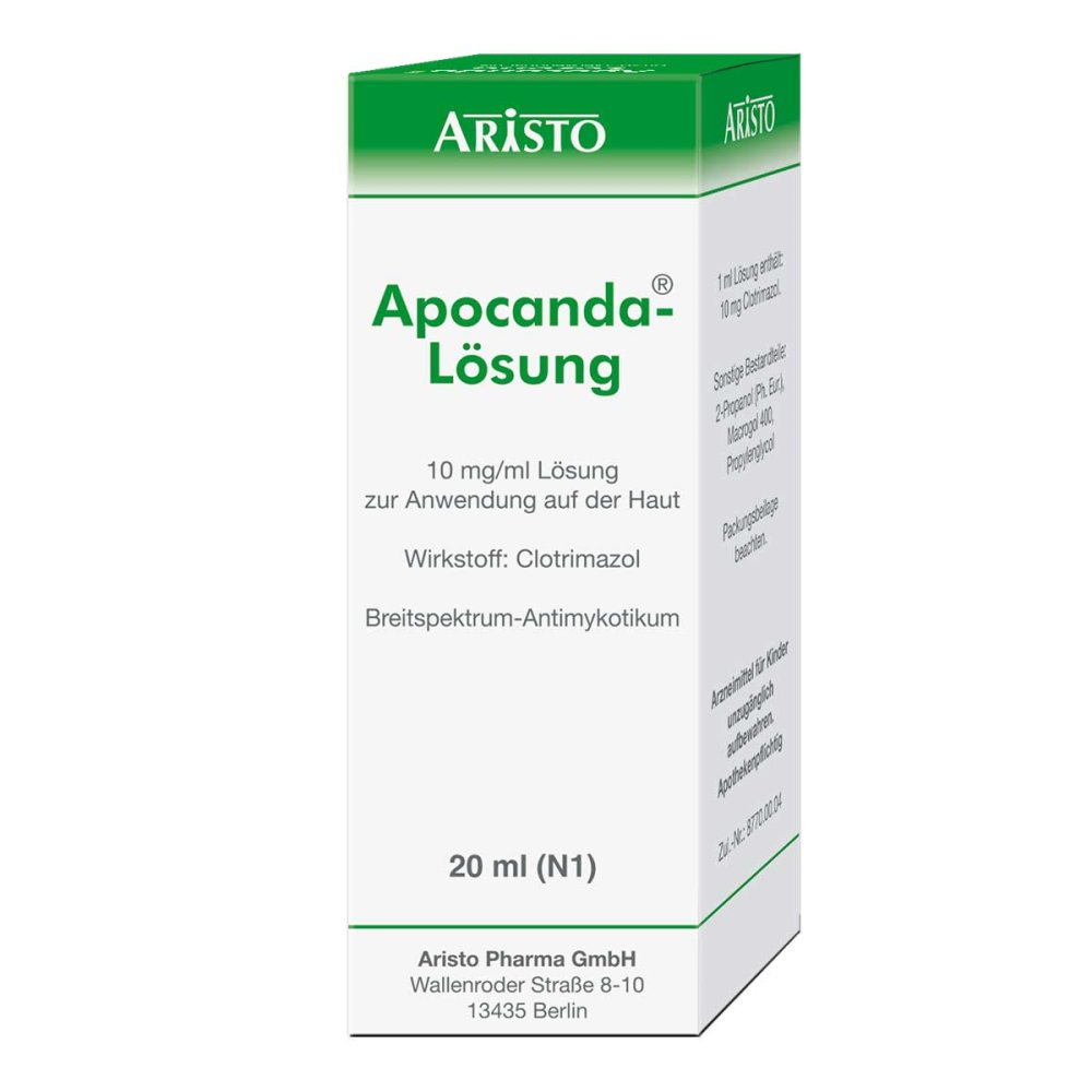 Das Produktfoto zeigt Apocanda Lösung (20 ml) PZN 04298999