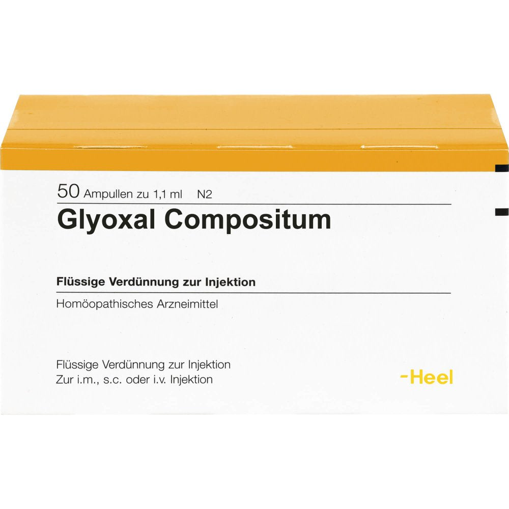Das Produktfoto zeigt Glyoxal Compositum Ampullen (50 stk) PZN 04313316