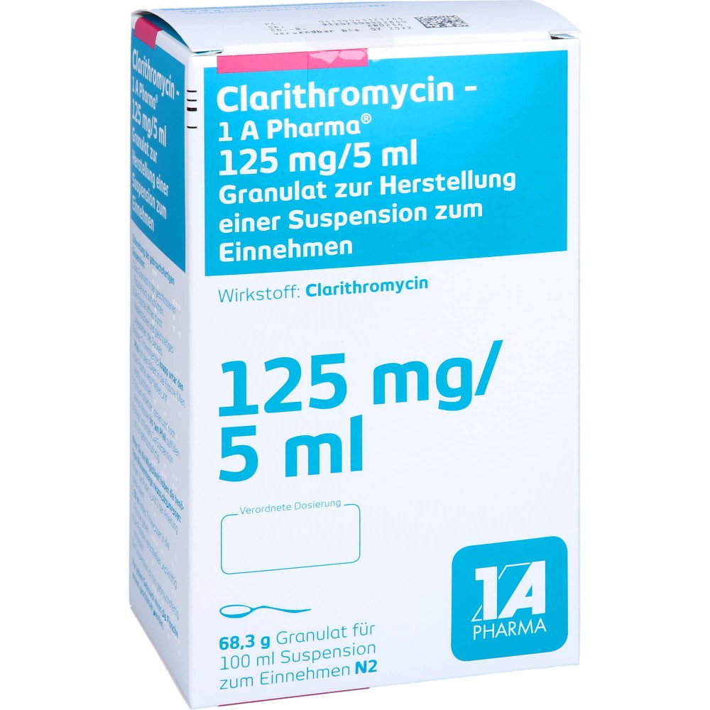 Clarithromycin-1a Ph.125mg/5ml Gran.Z.Susp.-Herst. (100 ml)