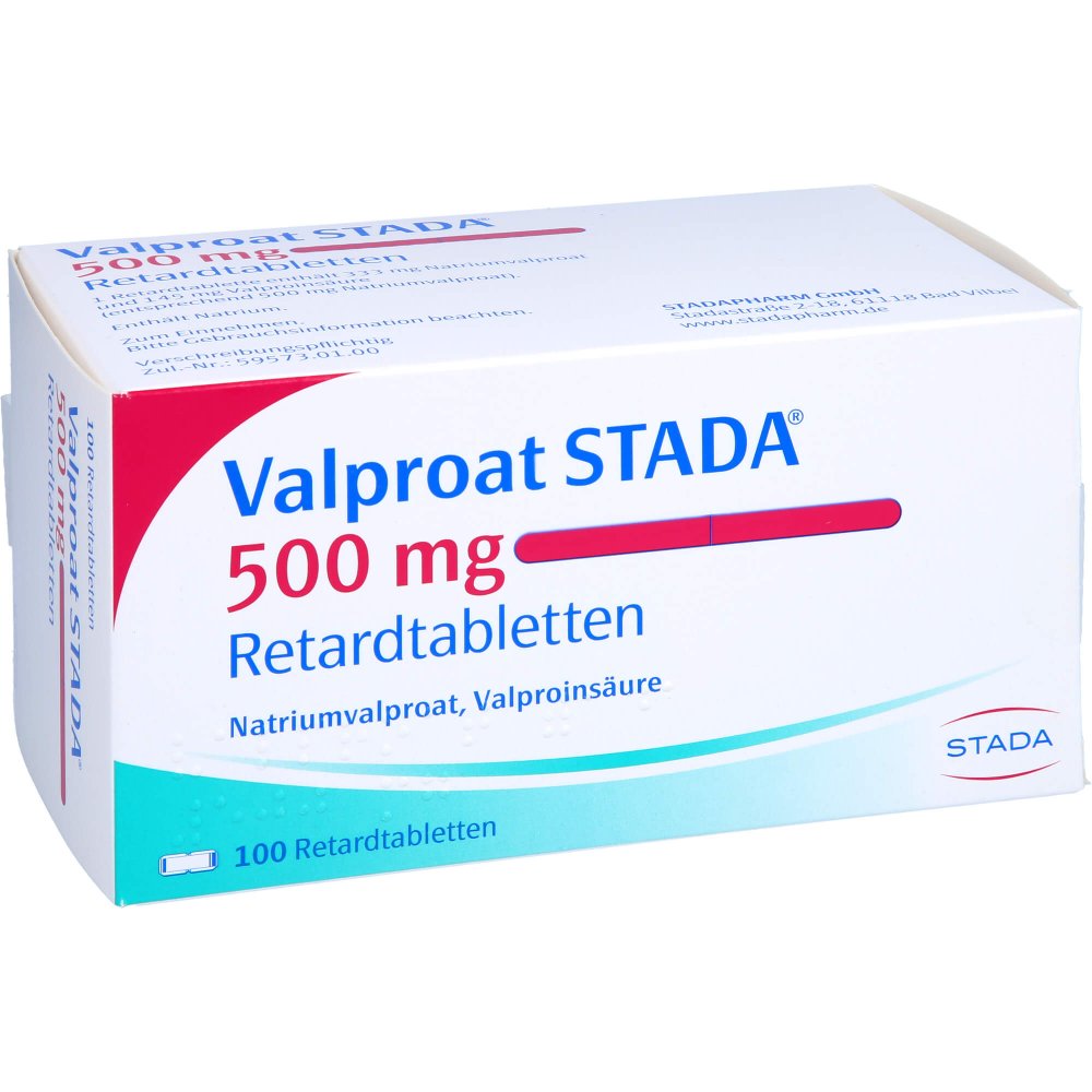 Das Produktfoto zeigt Valproat Stada 500 Mg Retardtabletten (100 stk) PZN 04367134