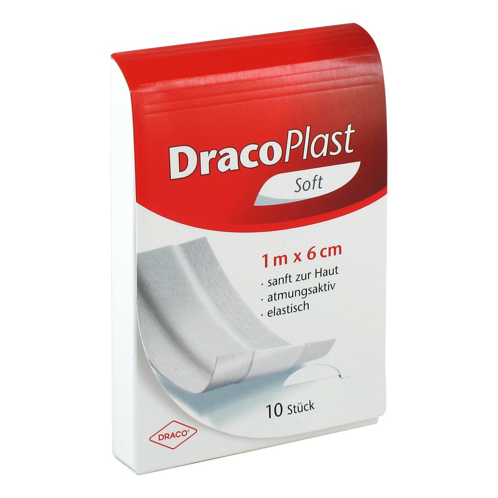 Das Produktfoto zeigt Dracoplast Soft Pflaster 6 Cmx1 M (1 stk) PZN 04374364