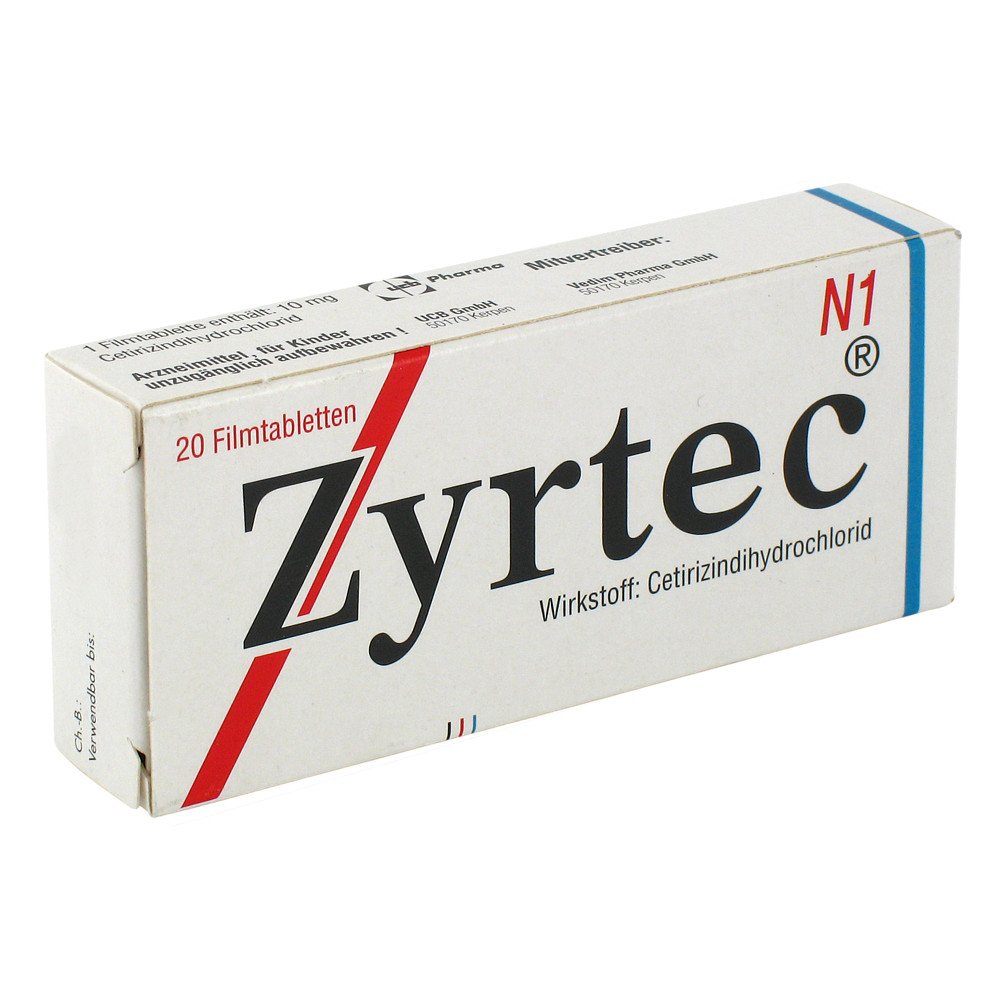 Zyrtec 10 Mg Filmtabletten (20 stk)