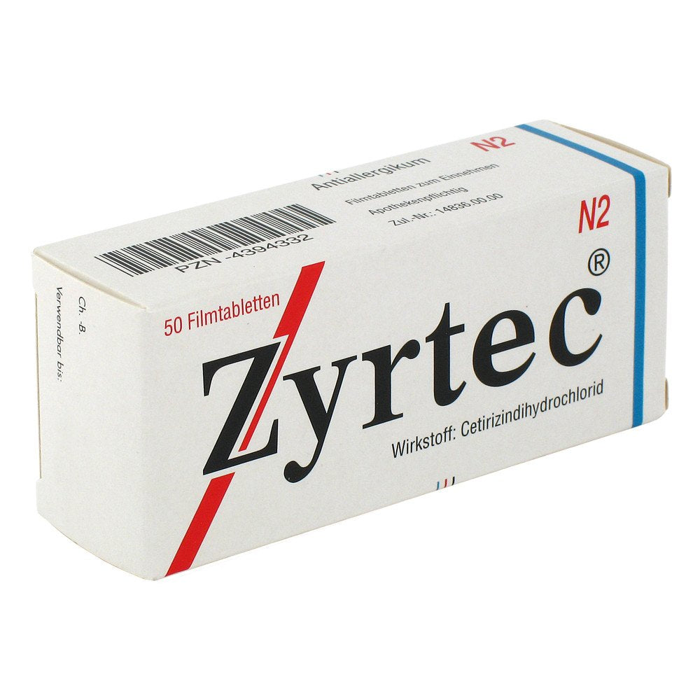 Zyrtec 10 Mg Filmtabletten (50 stk)