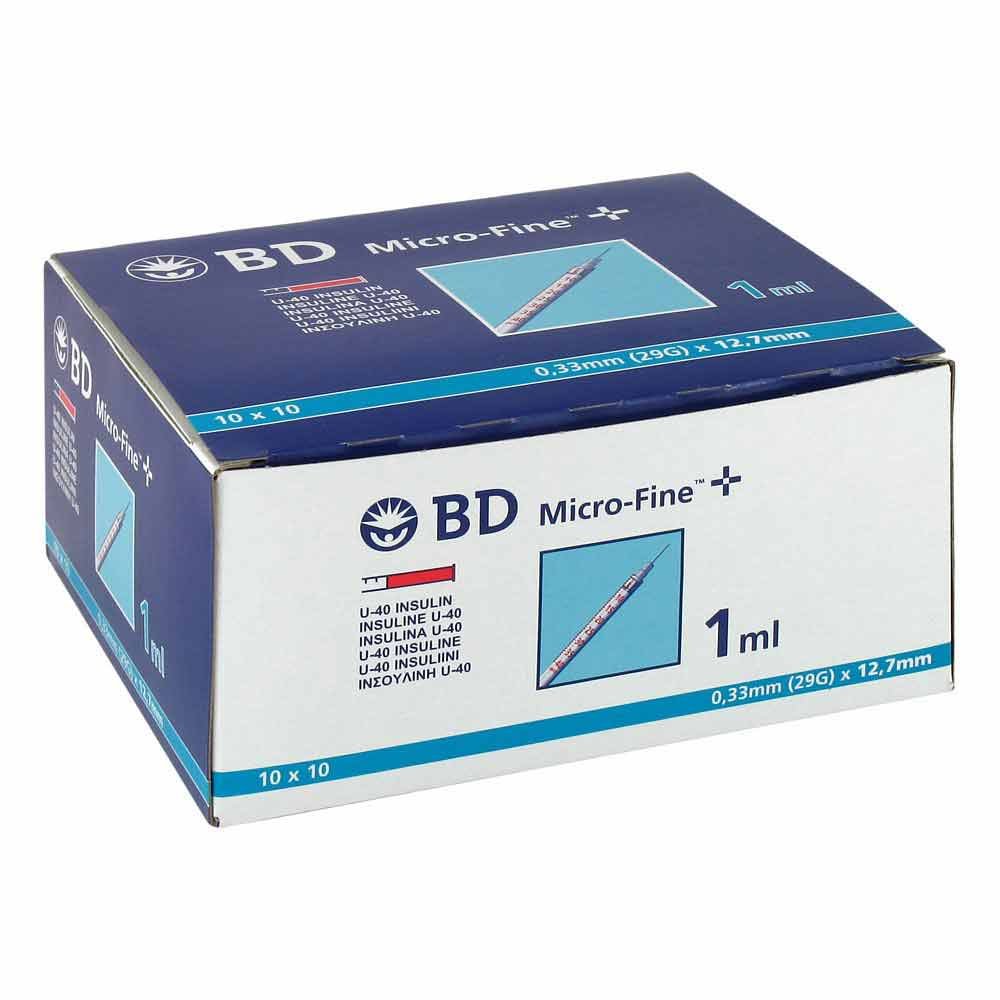 Bd Micro-Fine+ Insulinspr.1 Ml U40 12,7 Mm (100X1 ml)