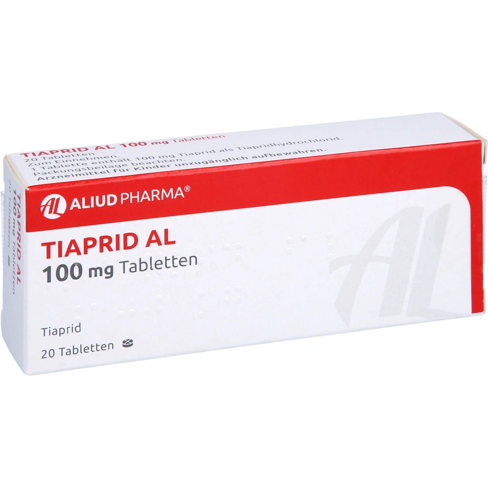 Das Produktfoto zeigt Tiaprid Al 100 Mg Tabletten (20 stk) PZN 04408465
