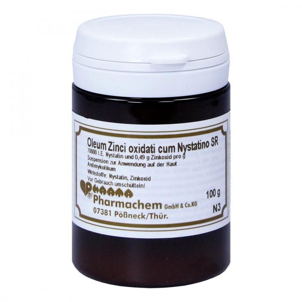Das Produktfoto zeigt Oleum Zinci Oxidati Cum Nystatino Sr (100 g) PZN 04411941