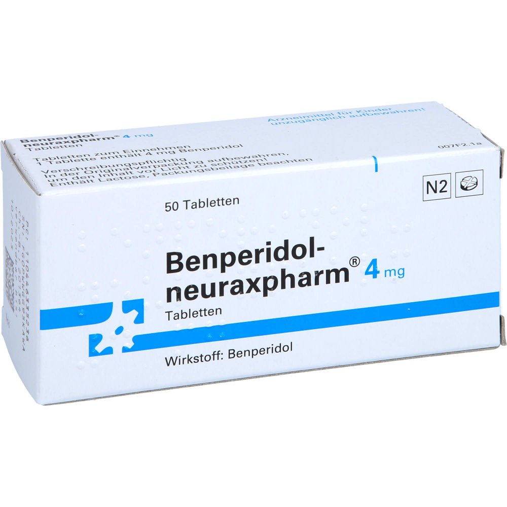 Das Produktfoto zeigt Benperidol-Neuraxpharm 4 Mg Tabletten (50 stk) PZN 04463352