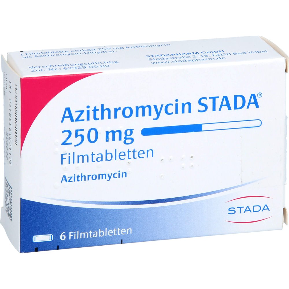 Azithromycin Stada 250 Mg Filmtabletten (6 stk)