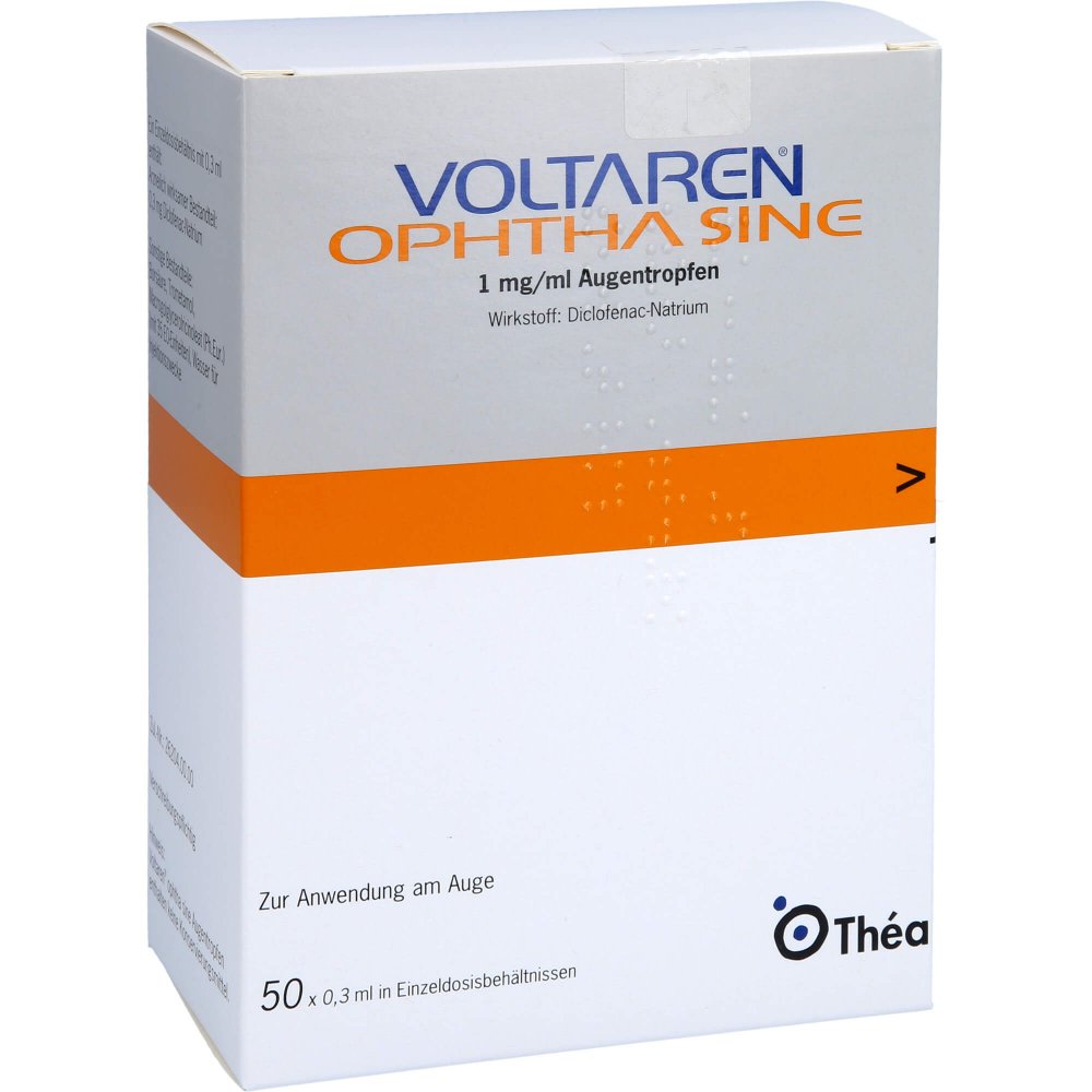 Das Produktfoto zeigt Voltaren Ophtha Sine Edp Augentropfen (50X0.3 ml) PZN 04554669