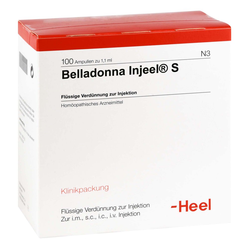 Das Produktfoto zeigt Belladonna Injeel S Ampullen (100 stk) PZN 04561988