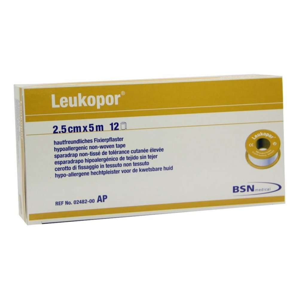 Leukopor 2,5 Cmx5 M (12 stk)