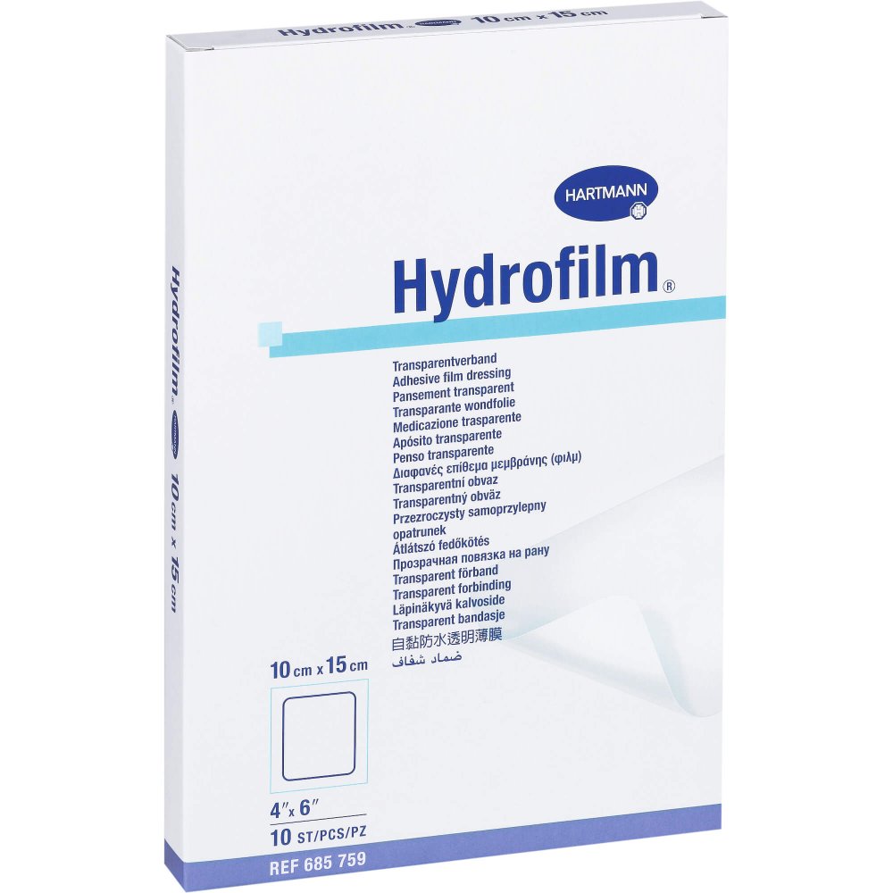 Das Produktfoto zeigt Hydrofilm Transparentverband 12x25 Cm (25 stk) PZN 04602782