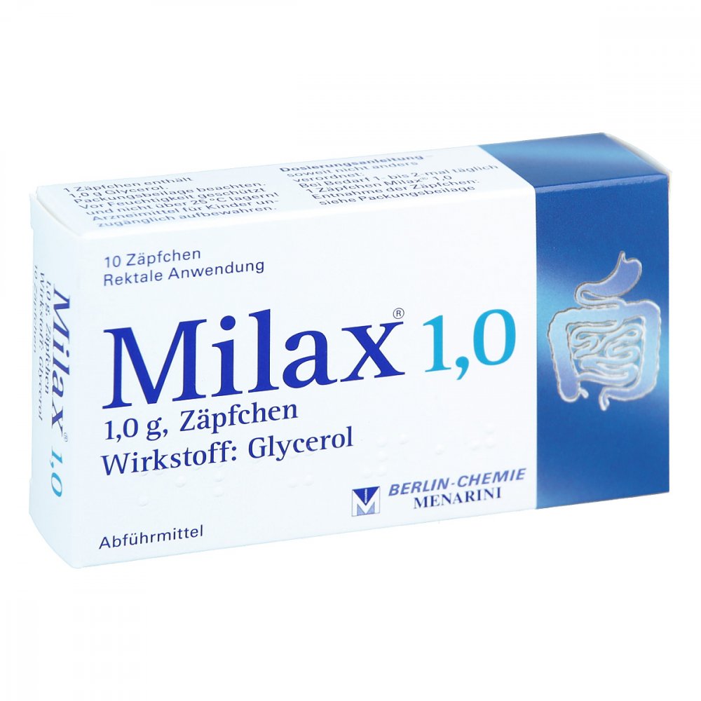 Milax 1,0 Suppositorien (10 stk)