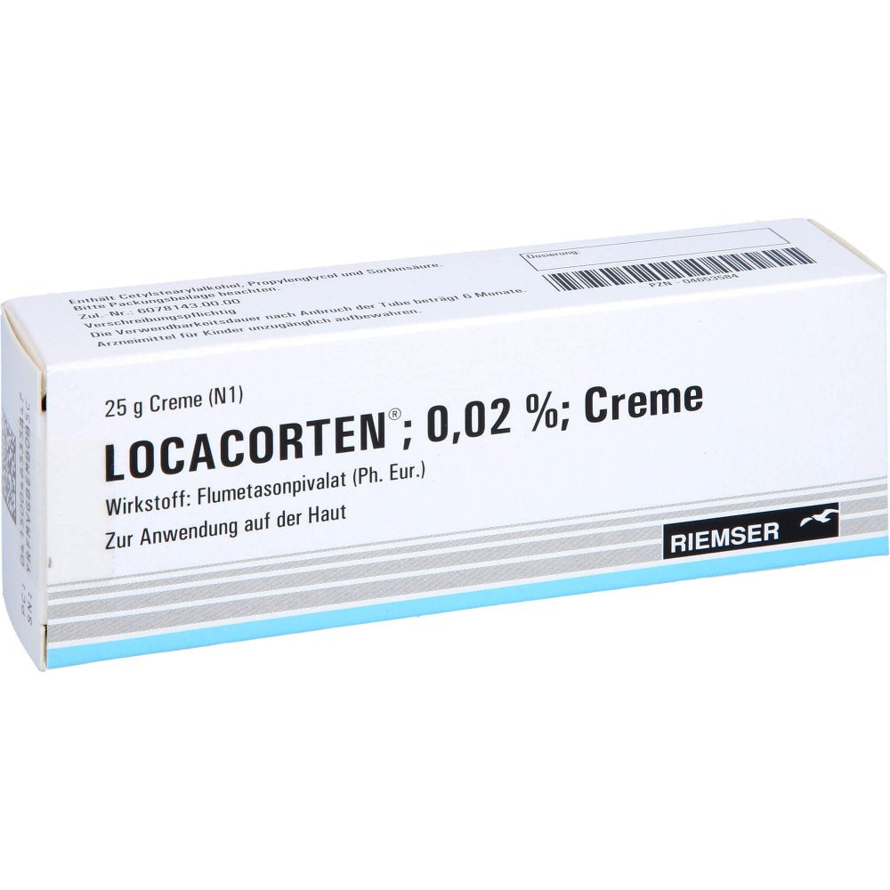 Das Produktfoto zeigt Locacorten Creme (25 g) PZN 04653584