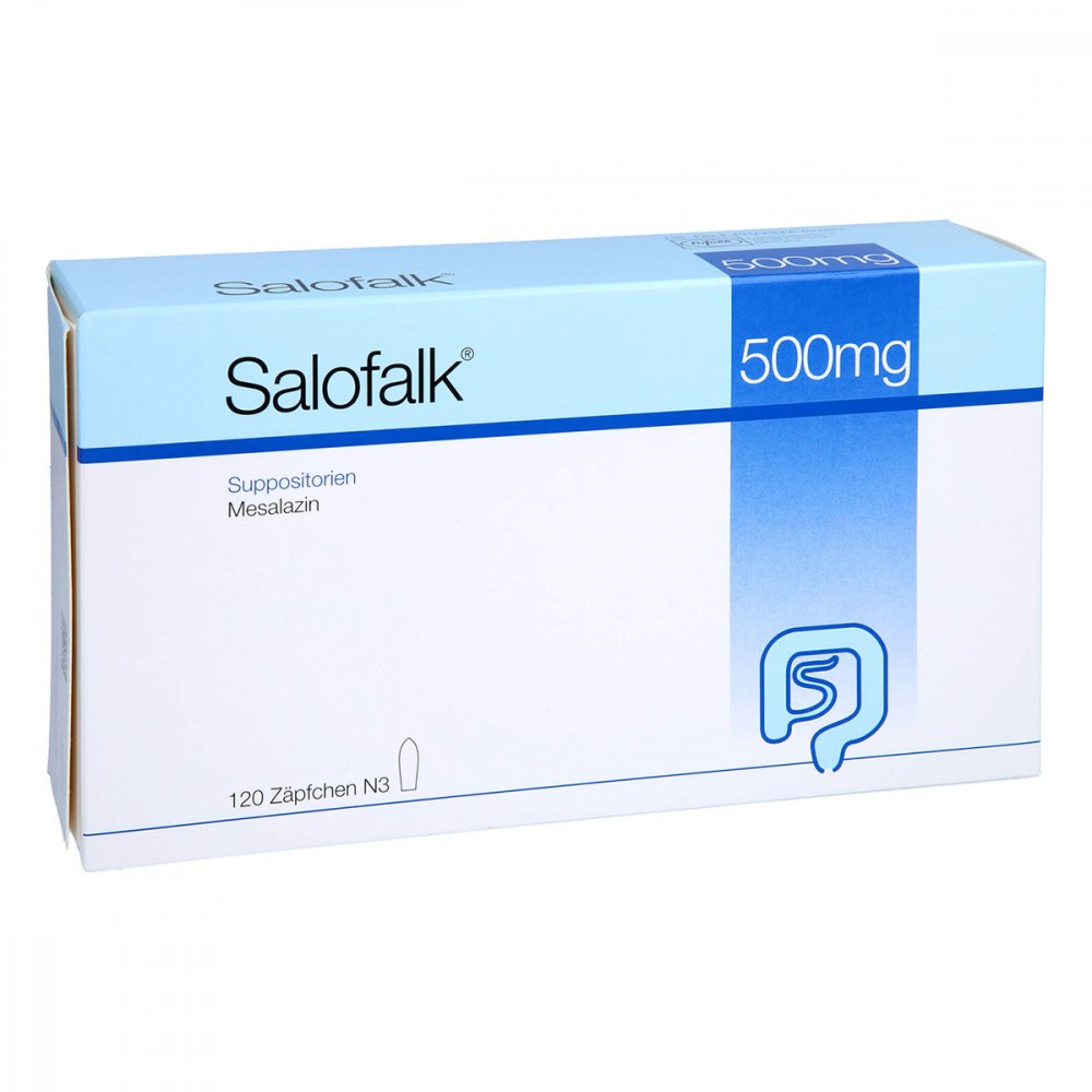 Das Produktfoto zeigt Salofalk 500 Mg Suppositorien (120 stk) PZN 04656542