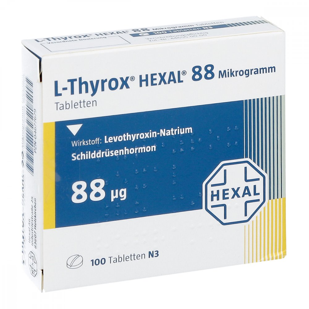 L-Thyrox Hexal 88 Mikrogramm Tabletten (100 stk)