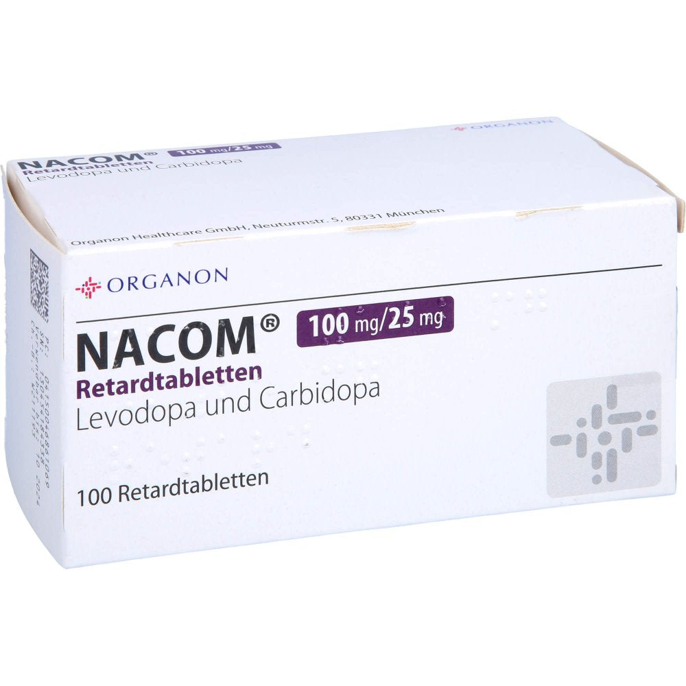 Das Produktfoto zeigt Nacom 100 Mg/25 Mg Retardtabletten (100 stk) PZN 04686106