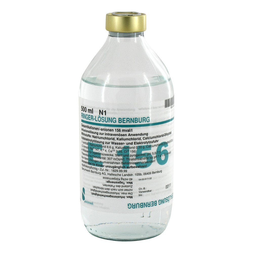 Das Produktfoto zeigt Ringer Lösung Bernburg (500 ml) PZN 04747612