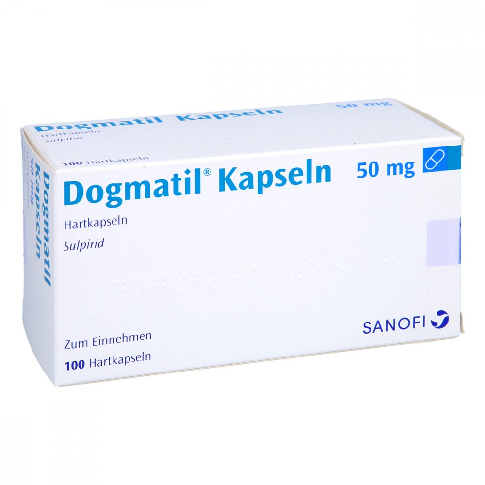 Das Produktfoto zeigt Dogmatil Hartkapseln (100 stk) PZN 04767661