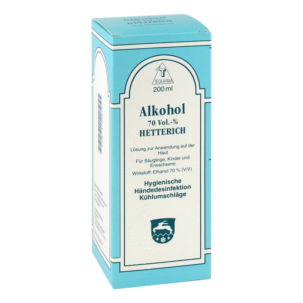 Alkohol 70% V/V Hetterich (200 ml)