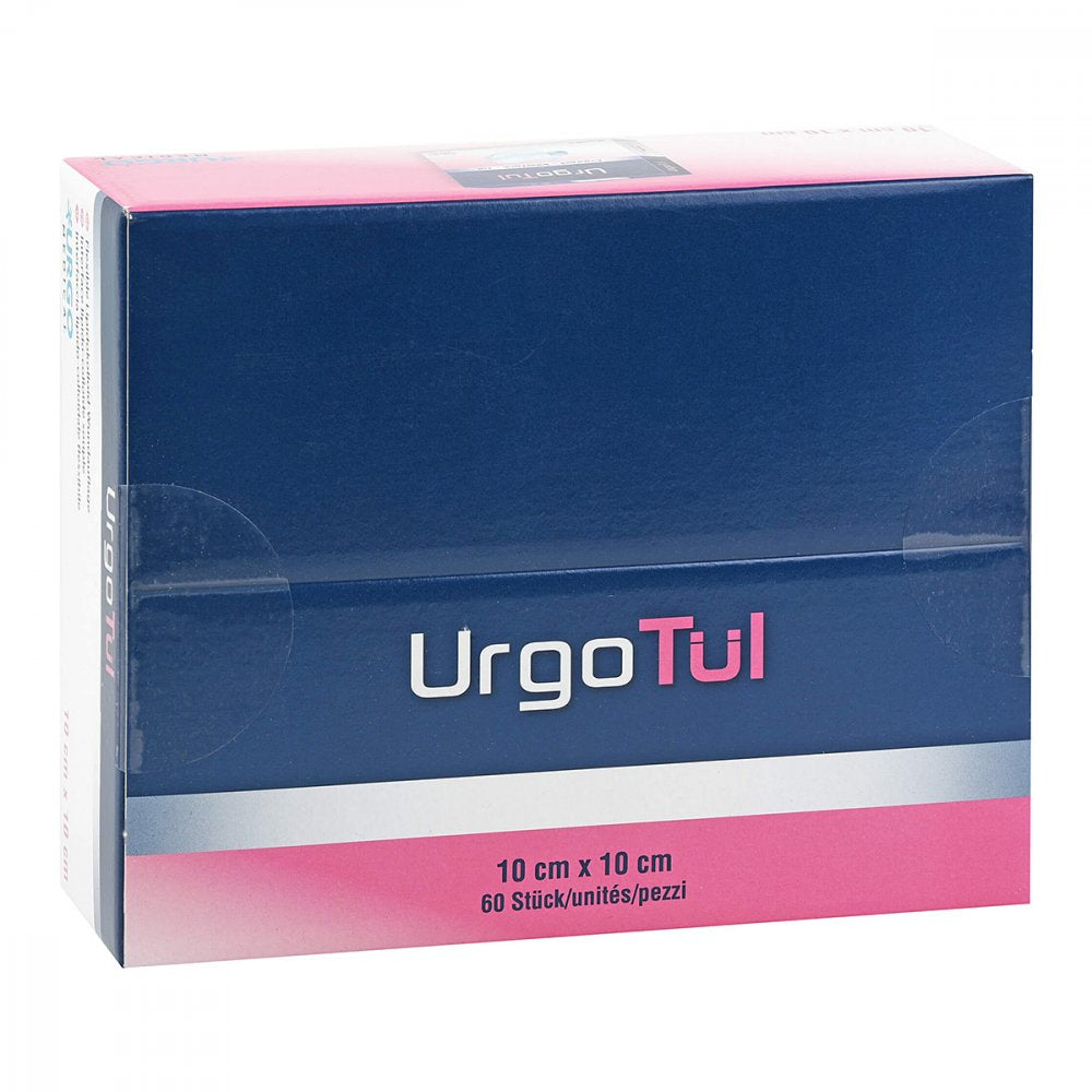 Das Produktfoto zeigt Urgotül 10x10 Cm Wundgaze Spender (60 stk) PZN 04781951