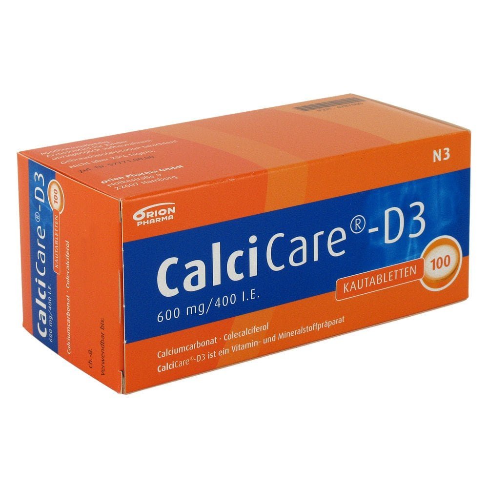 Das Produktfoto zeigt Calcicare D3 Kautabletten (100 stk) PZN 04787600