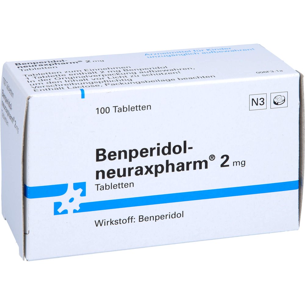 Das Produktfoto zeigt Benperidol-Neuraxpharm 2 Mg Tabletten (100 stk) PZN 04815265