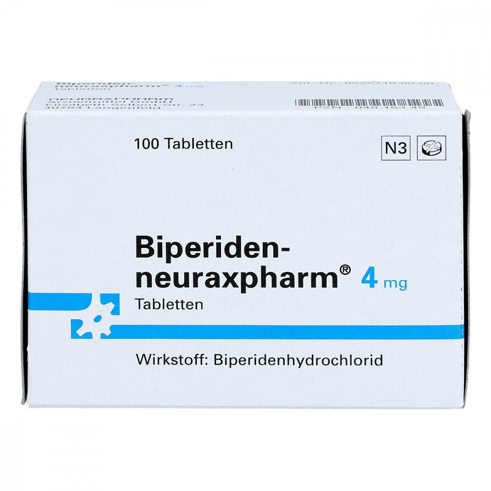 Das Produktfoto zeigt Biperiden-Neuraxpharm 4 Mg Tabletten (100 stk) PZN 04815348