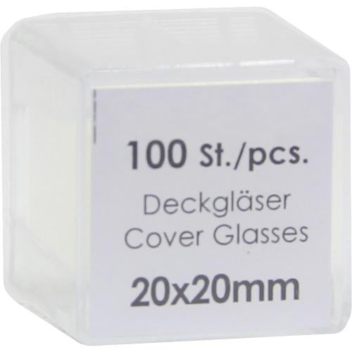 Das Produktfoto zeigt Deckgläser 20x20 Mm (100 stk) PZN 04818625
