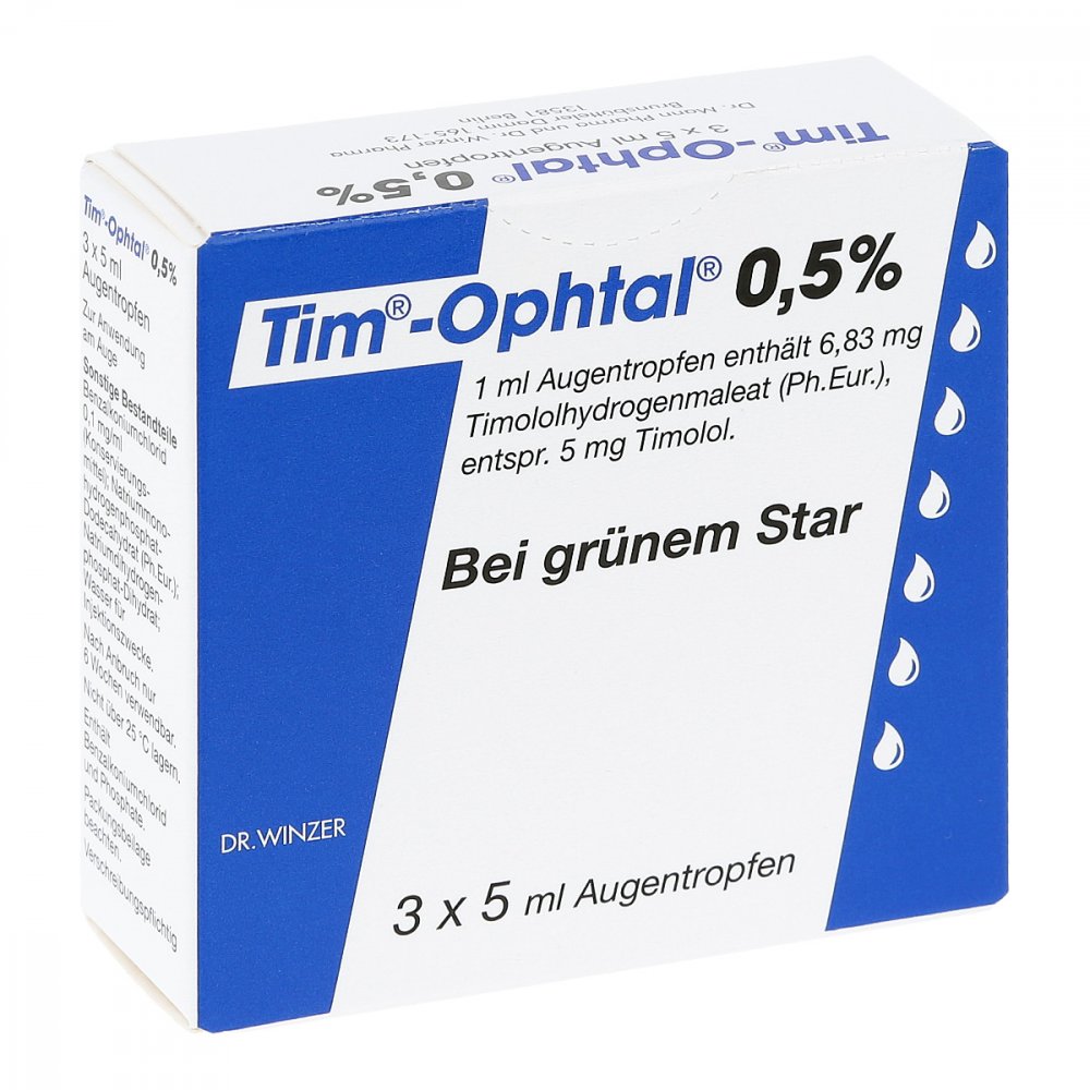 Tim Ophtal 0,5% Augentropfen (3X5 ml)
