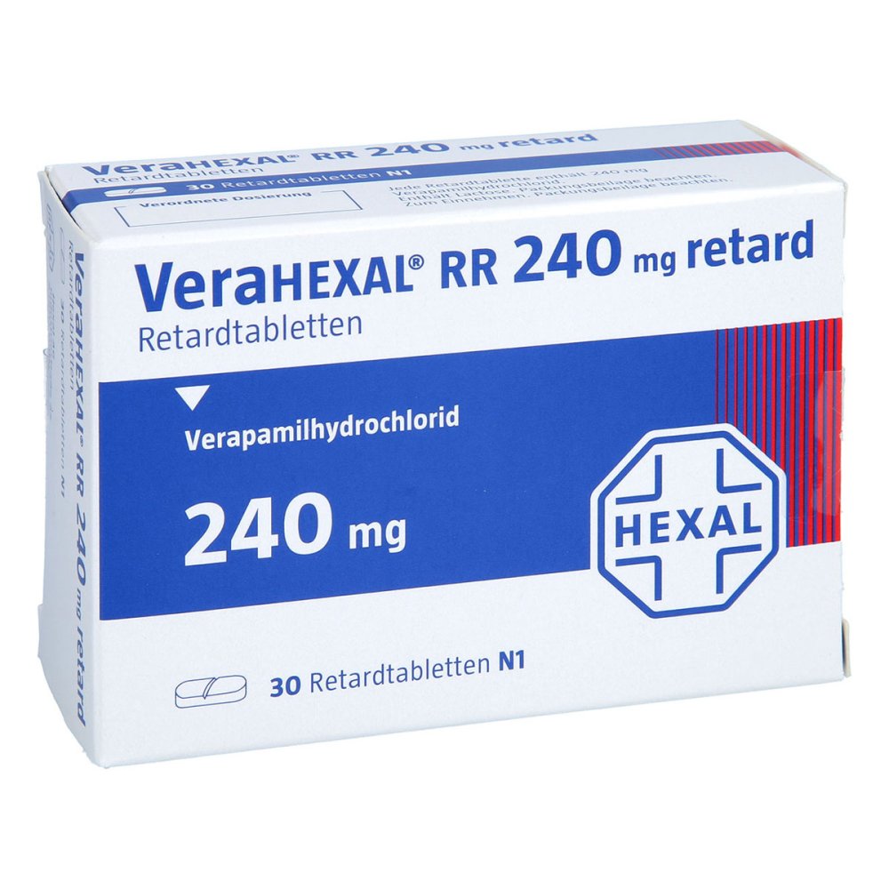 Das Produktfoto zeigt Verahexal Rr 240 Mg Retard Tabl. (30 stk) PZN 04829037