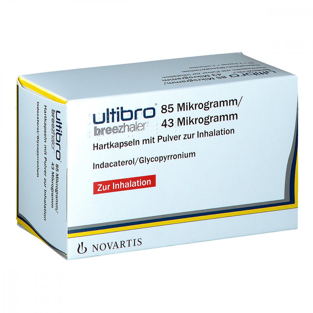 Ultibro Breezhaler 85 Μg/43 Μg Hartk.M.Plv.Z.Inh. (90 stk)