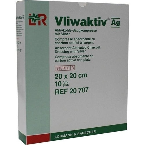 Vliwaktiv Ag Aktivkohle Saugkomp.M.Silber 20x20 Cm (10 stk)