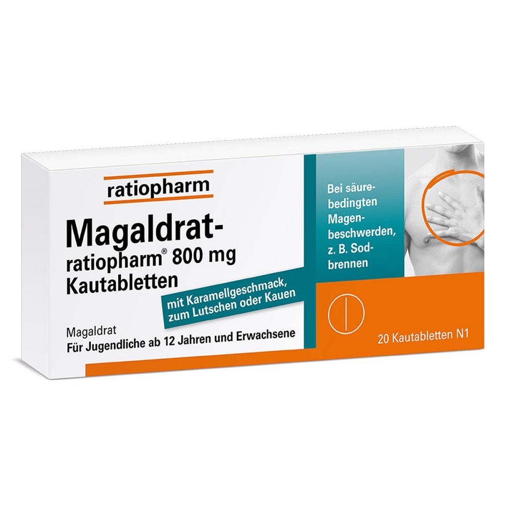 Magaldrat-Ratiopharm 800 Mg Tabletten (20 stk)