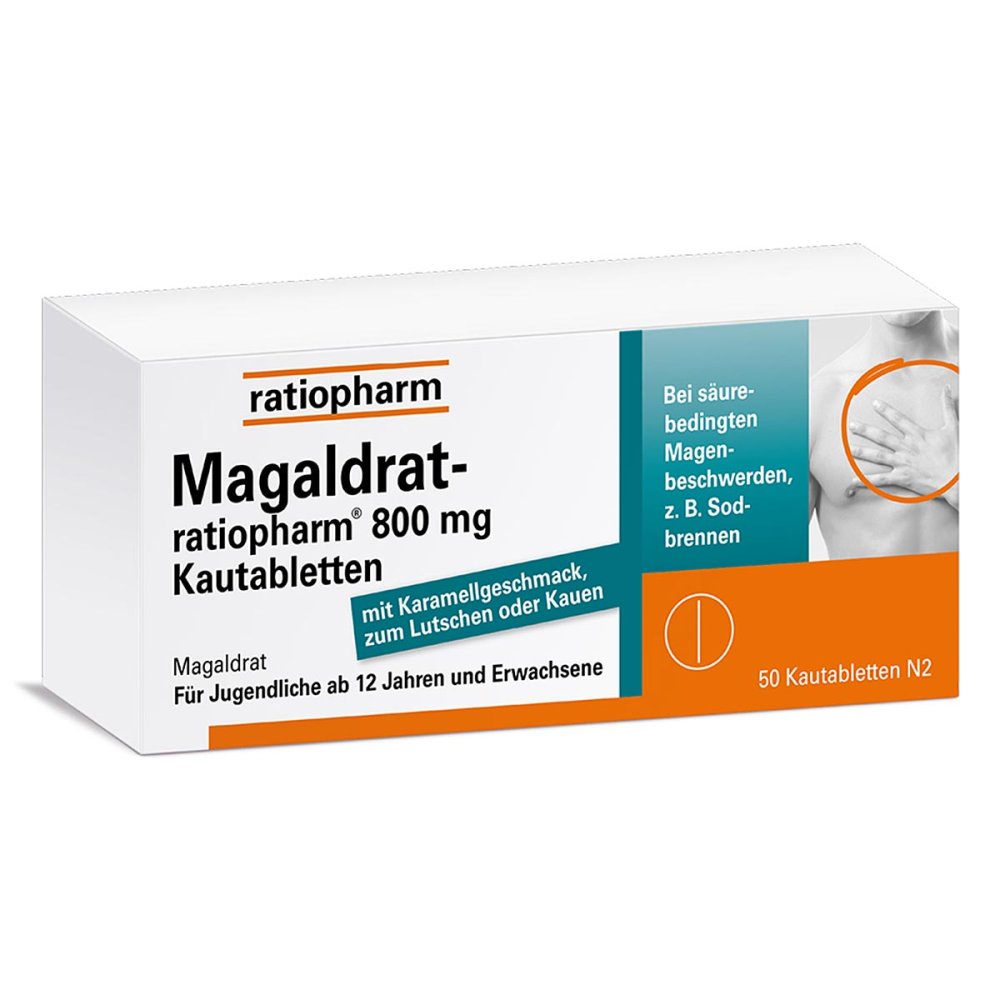 Magaldrat-Ratiopharm 800 Mg Tabletten (50 stk)