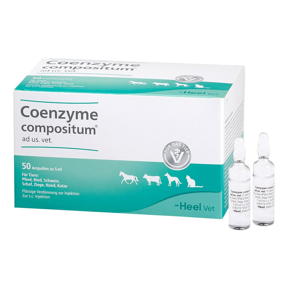 Das Produktfoto zeigt Coenzyme Compositum Ad Us.Vet.Ampullen (50X5 ml) PZN 04871364