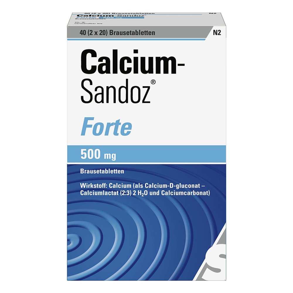 Calcium Sandoz Forte Brausetabletten (2X20 stk)