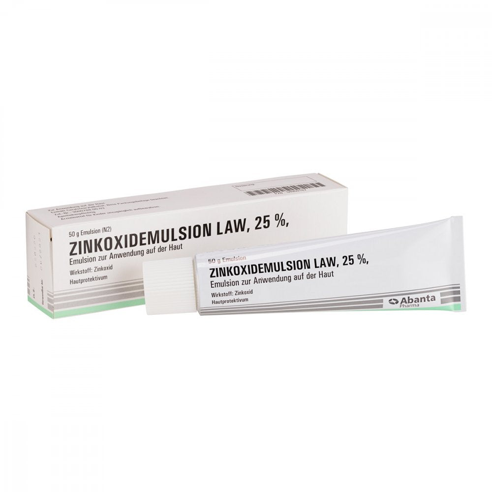Das Produktfoto zeigt Zinkoxid Emulsion Law (50 g) PZN 04909167