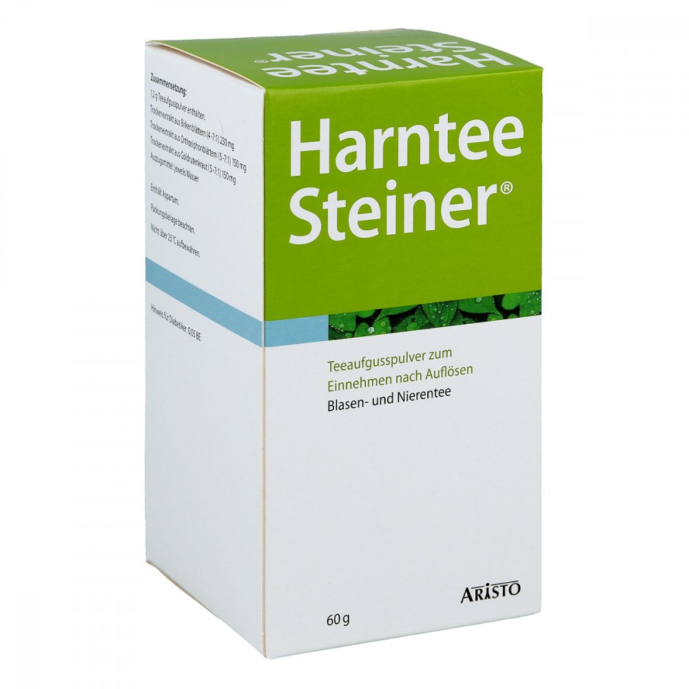 Das Produktfoto zeigt Harntee Steiner Granulat (60 g) PZN 04913559