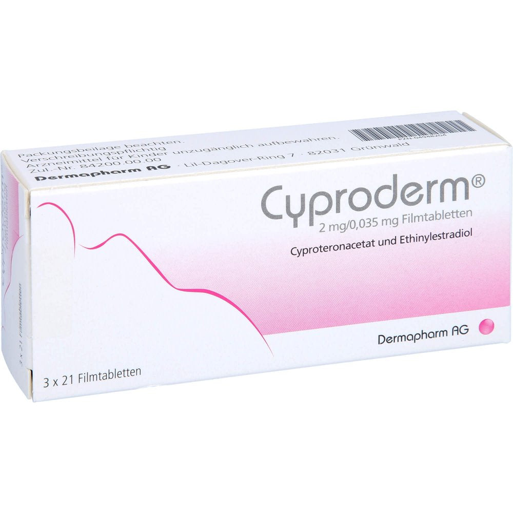 Cyproderm 2 Mg/0,035 Mg Filmtabletten (3X21 stk)