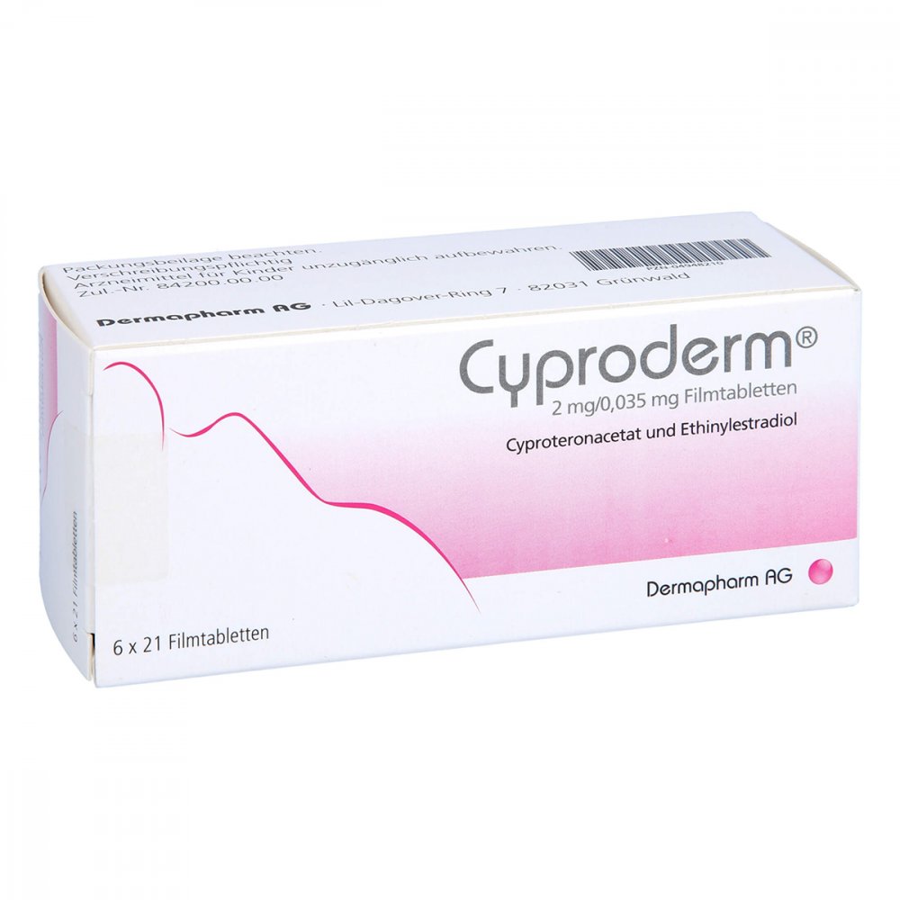Cyproderm 2 Mg/0,035 Mg Filmtabletten (6X21 stk)