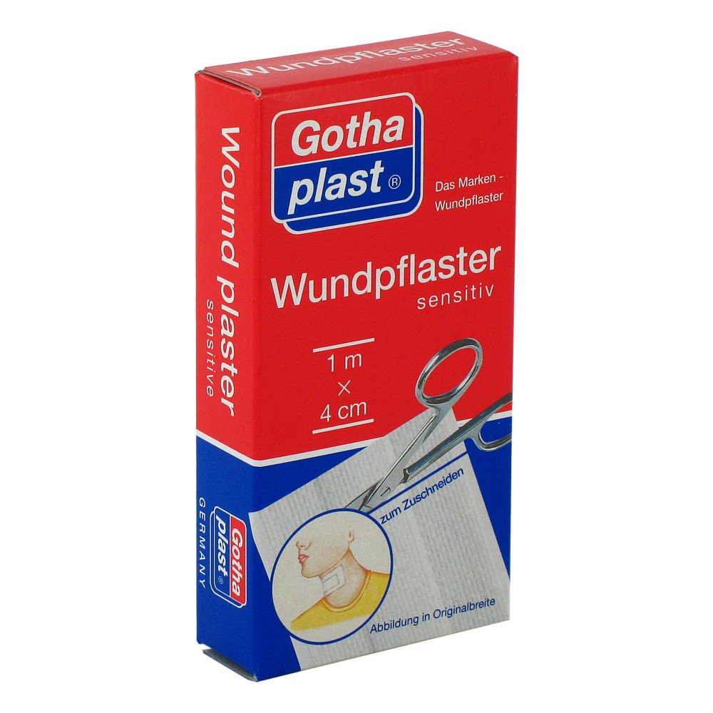 Das Produktfoto zeigt Gothaplast Wundpfl.Sensitiv 4 Cmx1 M Geschnitten (1 stk) PZN 04951175