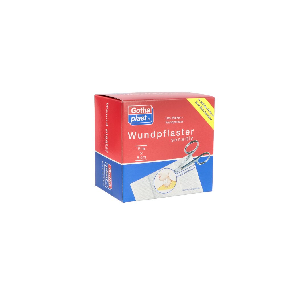 Das Produktfoto zeigt Gothaplast Wundpfl.Sensitiv 8 Cmx5 M (1 stk) PZN 04951235