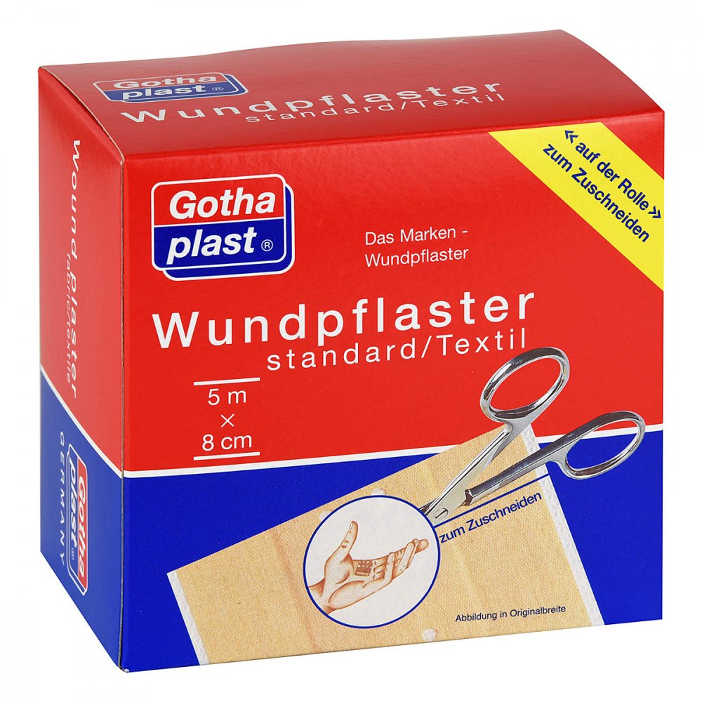 Das Produktfoto zeigt Gothaplast Wundpfl.Stand.8 Cmx5 M Rolle (1 stk) PZN 04951347