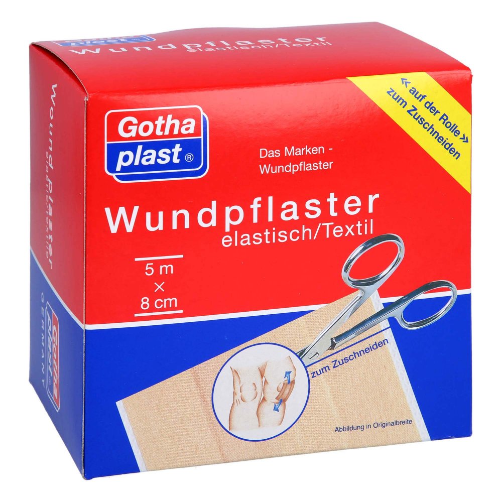 Das Produktfoto zeigt Gothaplast Wundpfl.Elast.8 Cmx5 M Rolle (1 stk) PZN 04951459