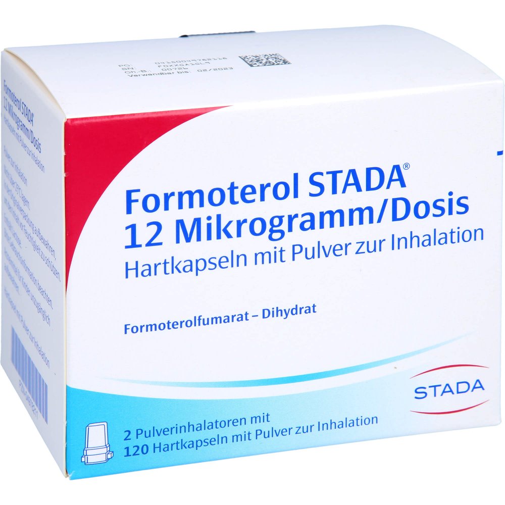 Das Produktfoto zeigt Formoterol Stada 12 Mikrogramm/Dos.Hkp.M.Plv.Z.In. (2X60 stk) PZN 04978211