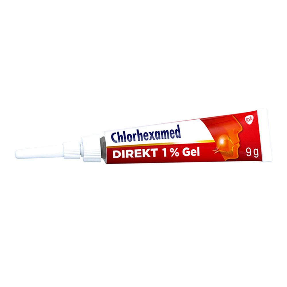 Das Produktfoto zeigt Chlorhexamed Direkt 1% Gel (9 g) PZN 04978599