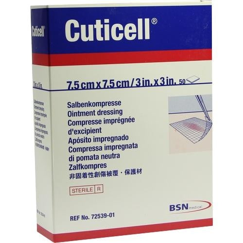 Cuticell Salbenkompressen 7,5x7,5 Cm (50 stk)