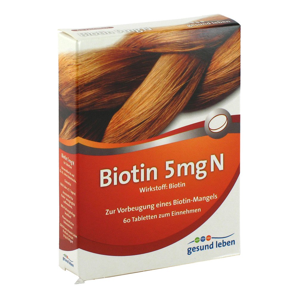 Das Produktfoto zeigt Gesund Leben Biotin 5 Mg N Tabletten (60 stk) PZN 04985234