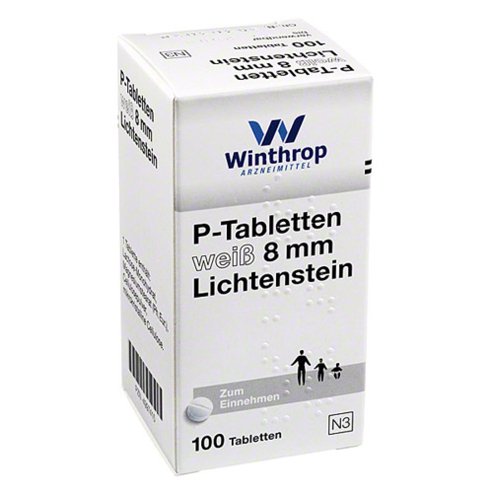 P Tabletten Weiß 8 Mm (100 stk)